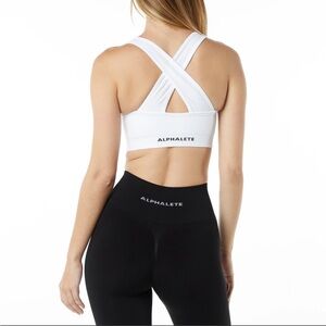 Alphalete White Amplify Sports Bra